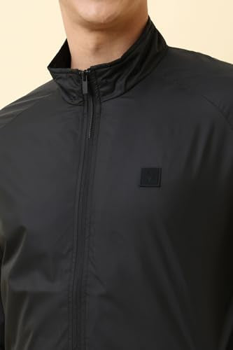 Allen Solly Men's A-Line Coat (ASJKCUBOFG62244_Black