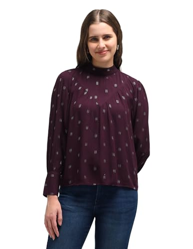 U.S. POLO ASSN. Women's Regular Fit T-Shirt (UWAW24TOP223_Wine