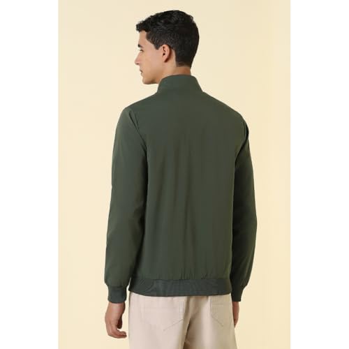 Allen Solly Men High neck solid bomber jacket