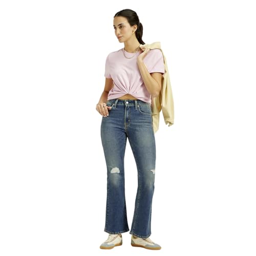 Levi's Women's 726 Blue Flared Fit High Rise Jeans