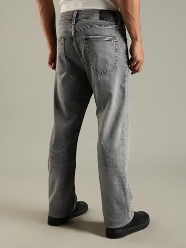 Tommy Hilfiger Light-Wash Regular Fit Mid Rise Jeans Grey