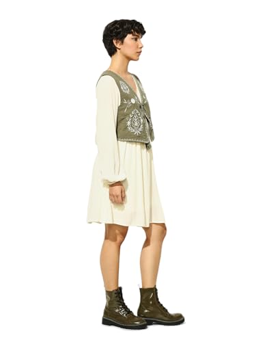 ONLY Women's Fit and Flare White Dress Set