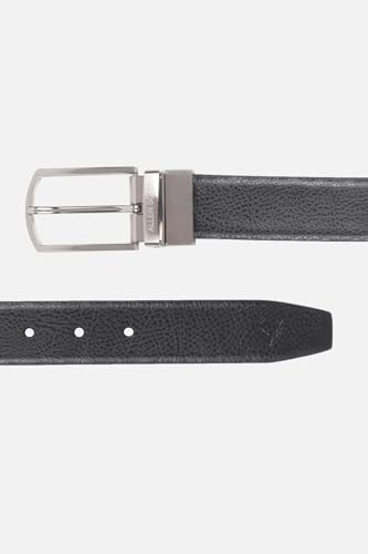 Men Black Textured Formal Belt