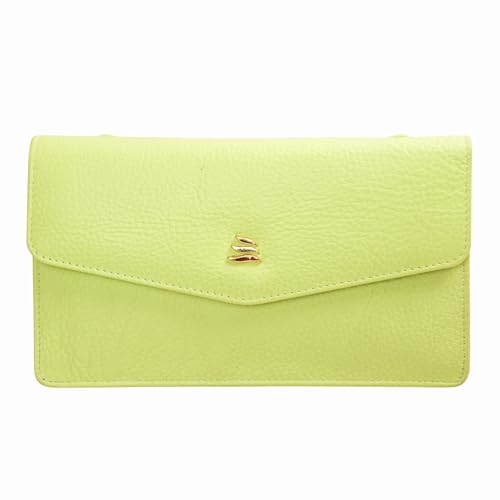 Lona Premium Minimalist Leather Clutch – Envelope Silhouette with Subtle Chain Detailing for Modern Elegance