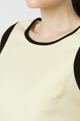 Van Heusen Women's Polyester Blend Modern Mid-Thigh Length Dress (VWDRCRGPH22538_Yellow