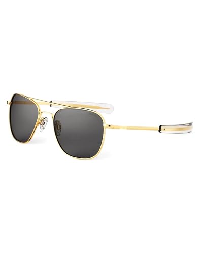 HAZON Premium Metal TAC Polarized Sunglasses | UV Protection Sunglasses | Light Weight, Durable, High Finish, Premium Looks | TR90 Sunglasses | Men & Women | Medium | MTHQ (Gold)
