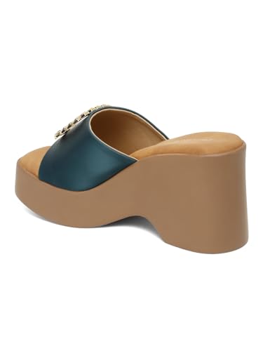 Flat n Heels Womens Blue Pumps FnH 3121-BLU