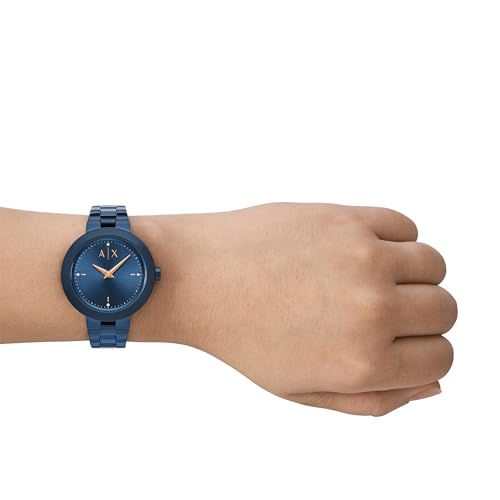 Armani Exchange Analog Blue Dial Women's Stainless Steel Watch-AX5175