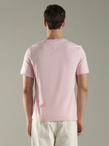 Solid Regular Fit Cotton T-Shirt Pink