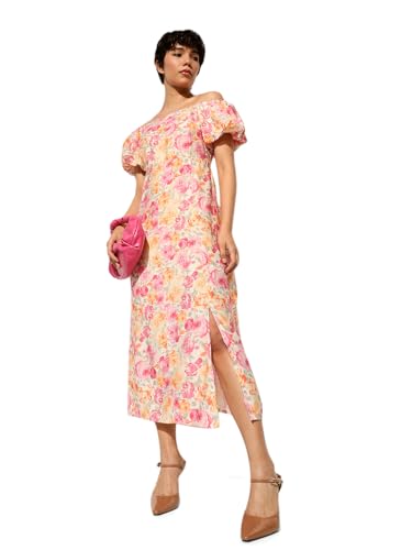 ONLY Women's Fit and Flare Multicolor Dress