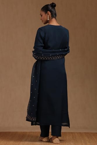 Soch Women's Organza Salwar Suit Set (OWA5CD22375_Blue