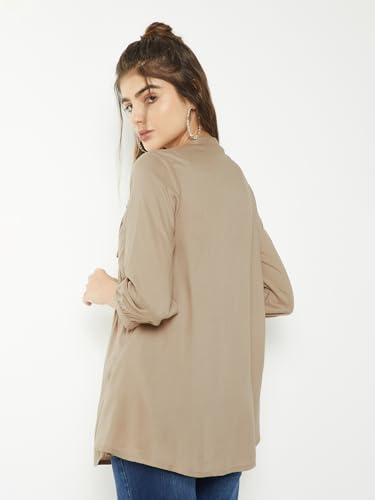 Max Women Embroidered Tunic (Beige_XXL)
