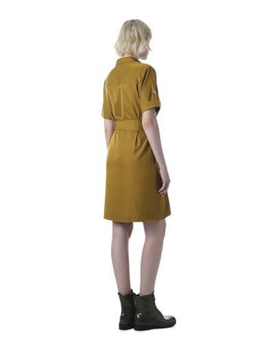 ONLY Women's Polyester Mini Shirt Dress with Belt (9020998- Tapenade