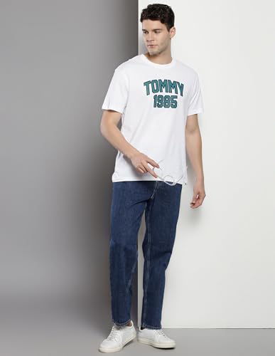 Tommy Hilfiger Cotton Dark Blue Solid Men Jeans (36) - S24JMDB069