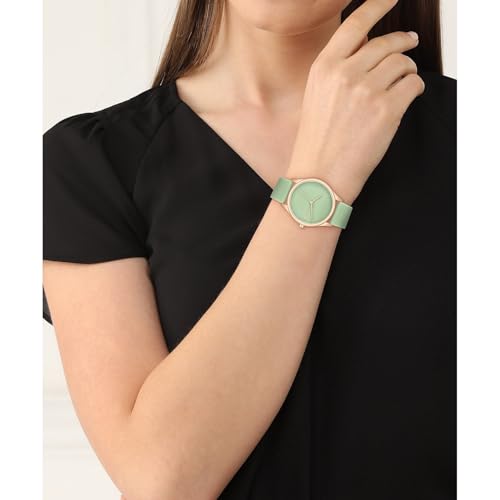 Lacoste Falda Qtz Basic Green Round Dial Women's Watch|Silicone Material|Multi Color Band - 2001354