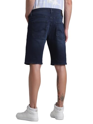 Jack & Jones Mens Blue Low Low Rise Shorts