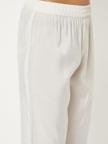 Max Women's Cotton Blend Kurta Set (EXST61003_Off White