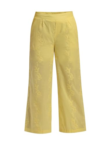 VERO MODA Girl Mid Rise Straight Fit Yellow Pants