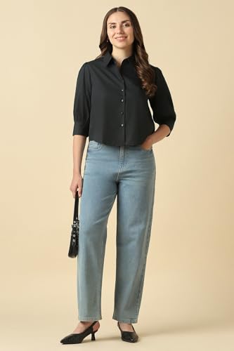 Women Black Solid Shirt