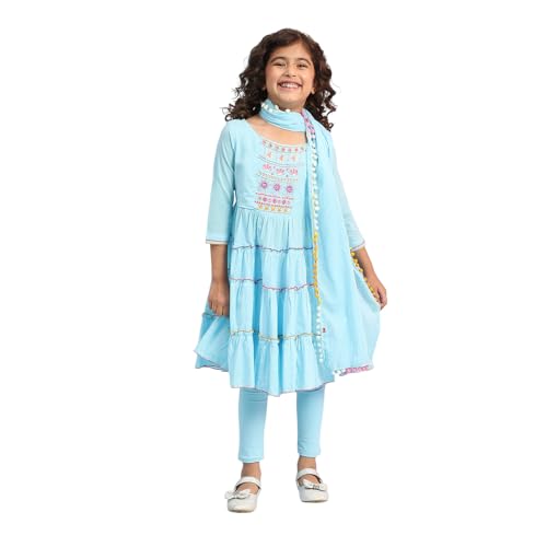 BIBA GIRL SOLID FITTED KID(KW5263E_BLUE_5)