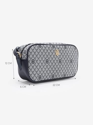 Logo Blue Polyester Sling Bag
