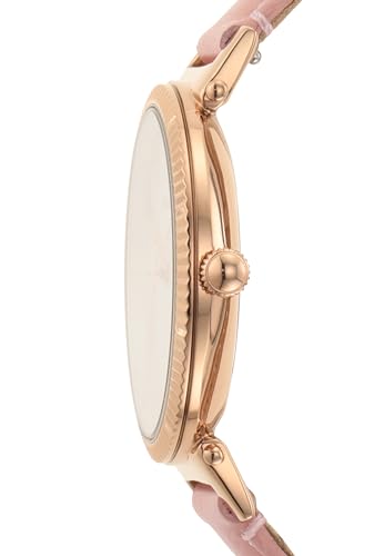 Fossil Women Leather Analog Silver Dial Watch-Es4794, Band Color-Beige