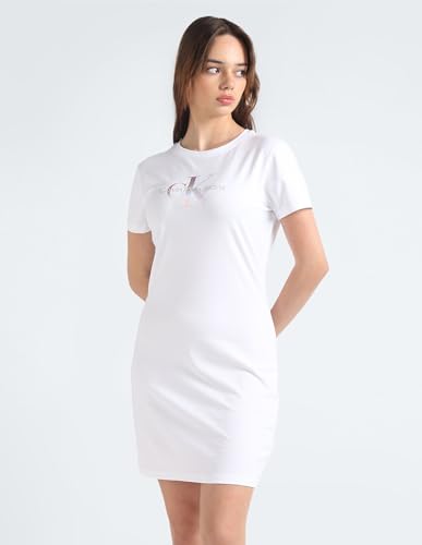 Clavin Klein Womens White Color Dress