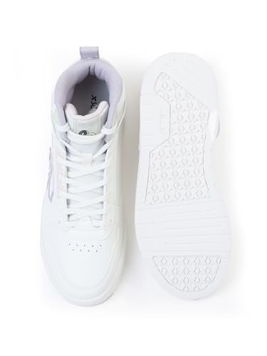 XTEP Womens Skateboard Shoes/Sneakers with Synthetic Leather Upper, Innovative Design, MD Outsole, Non-Marking Traction