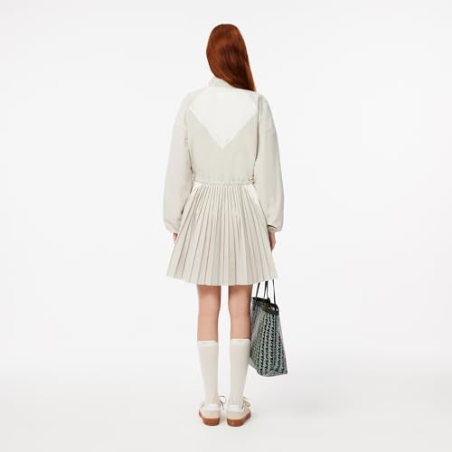 Lacoste Women's Polyester Modern Knee-Length Dress (EF3250_Hammam/Flour_1AQ_40)