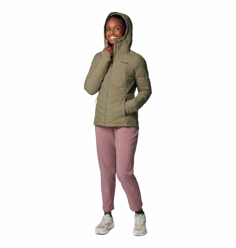 Columbia Womens Joy Peak II Hooded Jacket, Stone Green, XXL