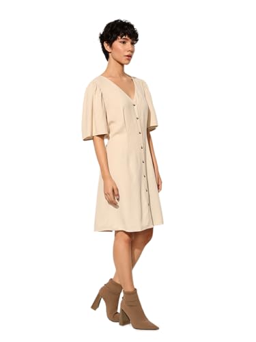 ONLY Women's Bodycon Beige Dress