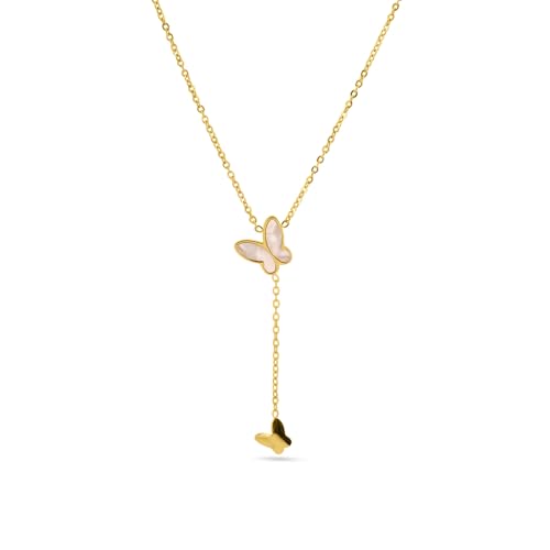 PALMONAS Butterfly Bliss Pendant Necklace for Women - Waterproof & Anti-Tarnish Jewellery, Gift For Girls & Women