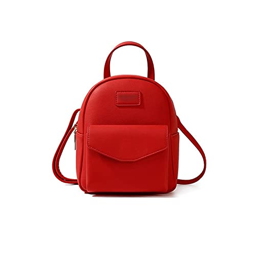 GEFIRE Womens Backpack Women Backpack， Mini Soft Touch Multi-Function Small Backpack ，Ladies Shoulder Bag Purse Black，PU Single Shoulder Ladies Bag (Color : Dark blue)