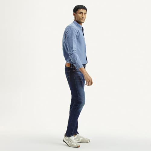 Levi's Men's Dark Indigo Slim Tapered Fit Mid Rise Jeans