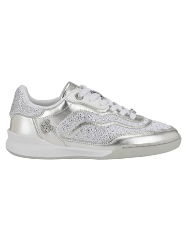 Guess Women's Pritie Trainers, silver, 38.5 EU
