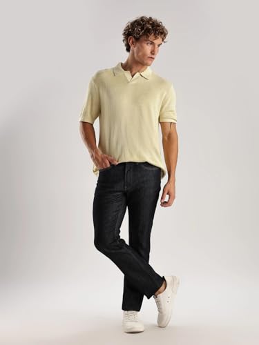 Rinse-Wash Slim Fit Mid Rise Jeans