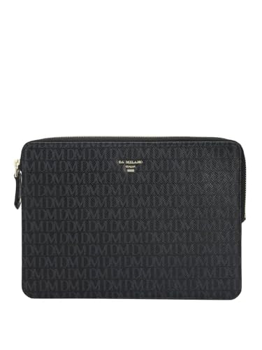 Da Milano Genuine Leather Black Multi Pouch (10017C)
