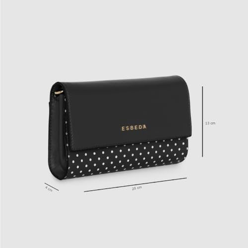 ESBEDA Black Color Candy Dot Shoulder Bag