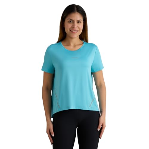 Skechers Women Reflective Tape Detailed Blue T-Shirts
