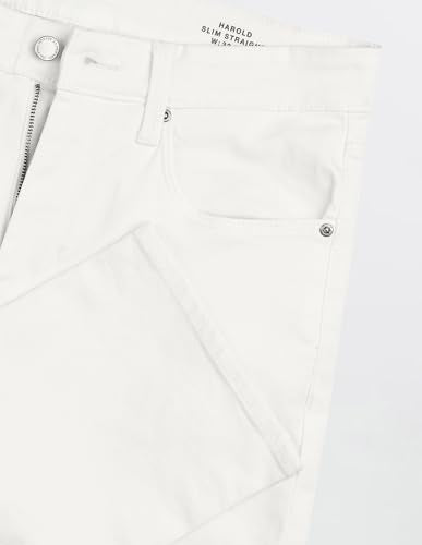 U.S. Polo Assn. Denim Co. Men's Harold Slim Straight Fit White Jeans (UDJEN2024_White_40)