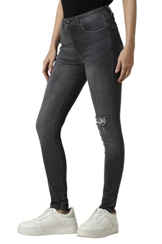 Van Heusen Women Grey Mid Wash Super Slim Fit Jeans