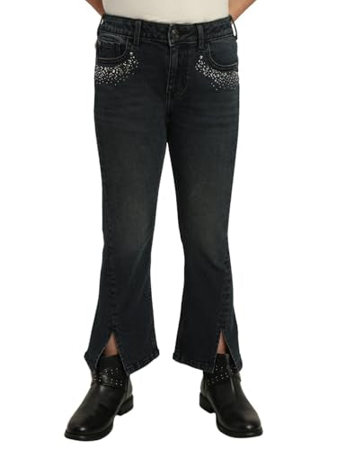 VERO MODA Girl Mid Rise Bootcut Blue Jeans