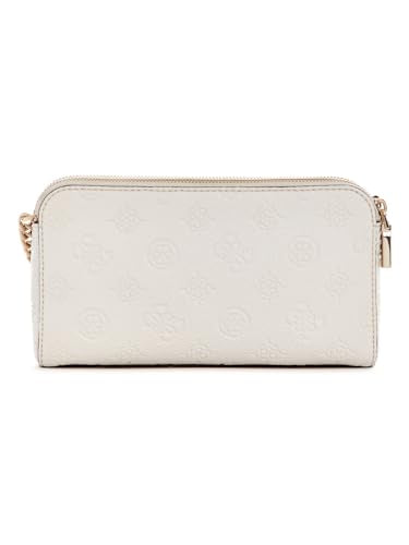 GUESS Off White Textured Cresidia Status Crossbody Bag