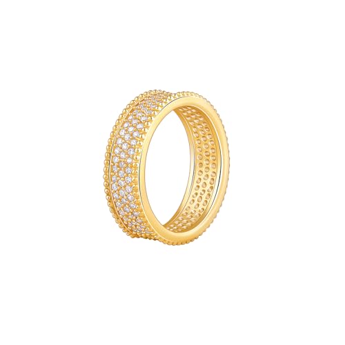 GIVA 925 Silver Golden Bold Edge Ring For Him, Fixed Size, Indian -20 | Gifts for Men and Boys | With Certificate of Authenticity and 925 Stamp | 6 Months Warranty