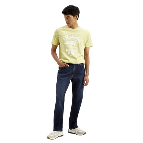 Levi's Men's 541 Navy Blue Tapered Fit Mid Rise Jeans