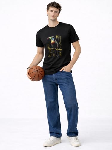 Status Quo Tropical Toucan Sketch Graphic T-Shirt Black