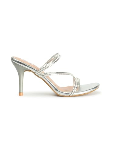 ELLE Women Round toe Stiletto Heel Slip-On Sandal