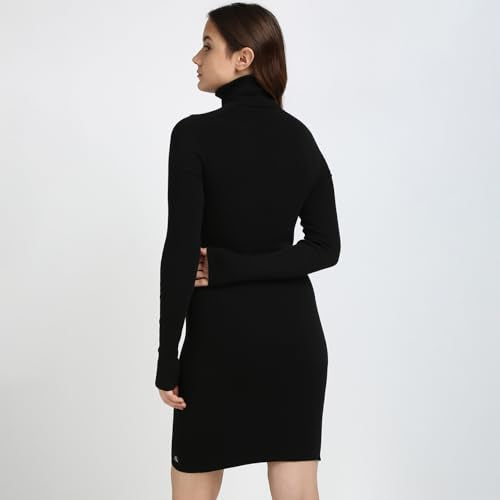 Calvin Klein Jeans Women's Cotton Bodycon Knee-Length Casual Dress (J20J224150BEH_Black