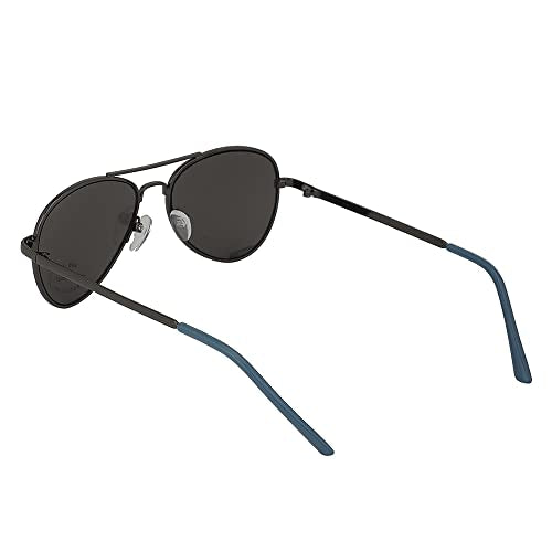 Carlton London Boy's Black Lens & Gunmetal-Toned Aviator Sunglasses with UV Protected Lens