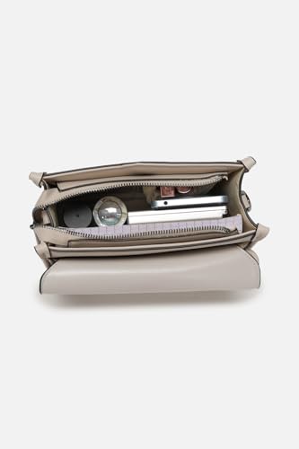 Women Beige Solid Casual Handbag
